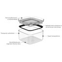 Ver imagem 2 de Kit 3 Potes Herméticos Vidro 3,5l 2,3l 1l Porta Mantimentos Alimentos Block ou