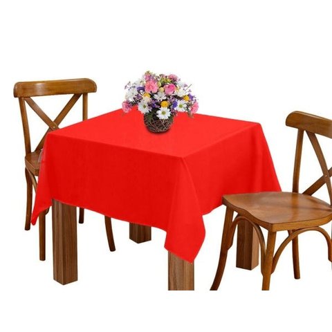 Toalha de Mesa 8 Lugares 2,45M Retangular Oxford Vermelho