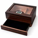 Ver imagem 1 de Umidor de Charutos Cigarol Compact Drawer C/ Gaveta Vidro Higrômetro Digital