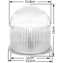 Ver imagem 2 de Cupula Vidro Dalila Balizador Sinaleiro e Poste de Jardim