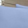 Par de Fronhas King 50x90cm Percal 140 Fios Ponto Palito Algodão-pl Azul - 2