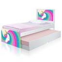 Ver imagem 5 de Cama Arco Íris Unicórnio com Auxiliar