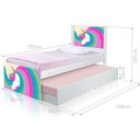 Ver imagem 4 de Cama Arco Íris Unicórnio com Auxiliar