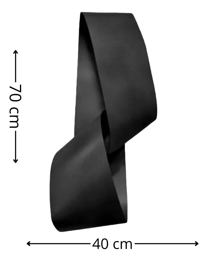 Decoração Escultura de Parede de Metal Exclusivo no Brasil Home Decor Preto - 2