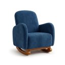 Ver imagem 6 de Poltrona Amamentação Soft Suede Base Balanço com Puff:Azul Marinho