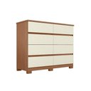 Ver imagem 2 de Cômoda Casal Roma c/8 Gavetas e 6 Pés Jatoba/Areia S. Andirá