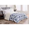 Coberdrom Casal Queen Winter 100% Algodão / Sherpa 01 Peça - Floral Azul - 1