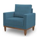 Ver imagem 1 de Poltrona Decorativa com Almofada Sara Due Decor - Linho Azul