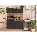 Ver imagem 2 de Cozinha 6 Portas 2 Gavetas Harmonia 96201 Avena Grafito