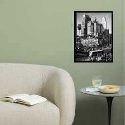 Quadro Foto Antiga de São Paulo 33x24cm - com Vidro:madeira Preta - 1