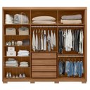 Ver imagem 5 de Cômoda London e Guarda Roupa Casal Venice 62780pe Amendola Touch Off White com Pés - Demóbile