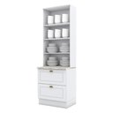 Ver imagem 4 de Cristaleira 71,5cm 2 Portas 2 Gavetas Americana Henn - Branco Hp Fosco
