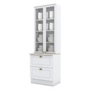 Ver imagem 5 de Cristaleira 71,5cm 2 Portas 2 Gavetas Americana Henn - Branco Hp Fosco