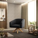 Ver imagem 2 de Cadeira Sala de Jantar Giratória Ma30 Stella Suede D03 - D’Rossi