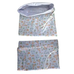 Kit Saco Impermeável Roupa Molhada Bebê Infantil Safariverde - 10