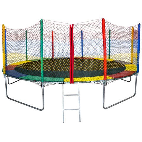 Cama Elástica Pula Pula 4,27 Fechamento Ziper Colorida 100% Nacional Suporta até 455kg