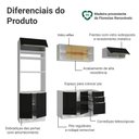 Ver imagem 4 de Armário de Cozinha Completa 270 X 60 cm Branco/Preto Lux Madesa 08