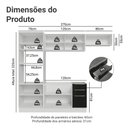 Ver imagem 3 de Armário de Cozinha Completa 270 X 60 cm Branco/Preto Lux Madesa 08
