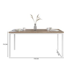 Mesa Retangular 170cm para Sala de Jantar Tampo BP Adriana - 3