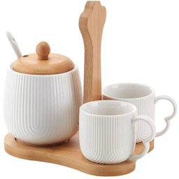 Jg Xícaras Café com Açucareiro e Suporte Oasis Hauskraft - 1