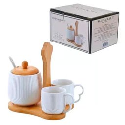 Jg Xícaras Café com Açucareiro e Suporte Oasis Hauskraft - 2