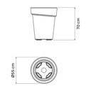 Ver imagem 3 de Vaso Plástico Alto 70cm para Plantas Folhagens Tramontina Gi