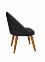 Ver imagem 4 de Kit 4 Cadeiras Lua Estofada Moderna Sala de Jantar Suede Preto