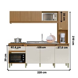 Cozinha Indekes Dubai 7 Portas 1 Gaveta - 3