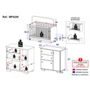 Ver imagem 4 de Quarto Infantil com Berço 3 em 1 e Cômoda Algodão Doce Multimóveis Mp4249