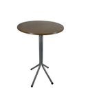 Ver imagem 1 de Mesa Bistrô Alto Cinza com Tampo Redondo Amadeirado