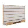 Painel Suspenso Lages Ripado 180 Cm com Nicho de Mdf Natural com Off White - 1