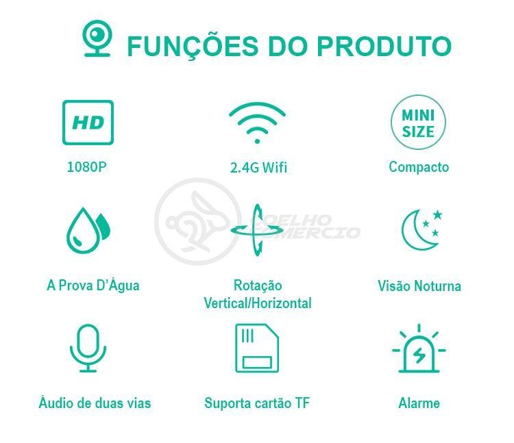 Câmera Ip Rotativa Speed Dome 355º Prova Dágua Wifi Hd 1080p - 10
