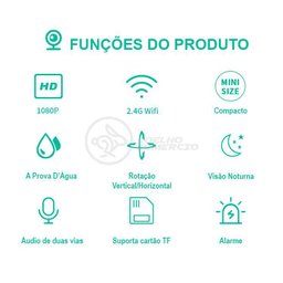 Câmera Ip Rotativa Speed Dome 355º Prova Dágua Wifi Hd 1080p - 10