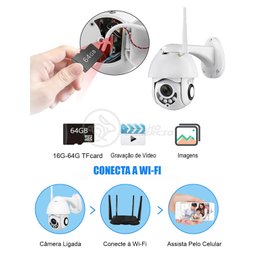 Câmera Ip Rotativa Speed Dome 355º Prova Dágua Wifi Hd 1080p - 6
