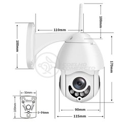 Câmera Ip Rotativa Speed Dome 355º Prova Dágua Wifi Hd 1080p - 8