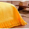 COBRE LEITO QUEEN 3 PEÇAS MATELADO BABADO ESTER: AMARELO - 2