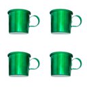 Ver imagem 1 de Kit 4 Canecas em alumínio estilo Moscow Mule Decor - Verde Bright