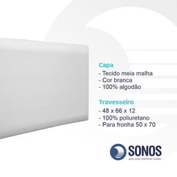 Kit Travesseiros Puro Visco e Nasa Light Médio Sonos 2 Peças - 6