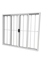 Ver imagem 3 de Vitrô 4 Folhas de Correr Aluminio Branco com Grade 1,00x1,50