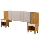 Ver imagem 5 de Cabeceira Box Elena Ajustável Casal/quen Estofado com Mesa de Cabeceira