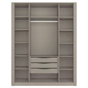 Ver imagem 3 de Guarda Roupa Casal 190cm com 4 Portas de Abrir 100% Mdf Cor:grigio