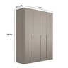 Guarda Roupa Casal 190cm com 4 Portas de Abrir 100% Mdf Cor:grigio - 2