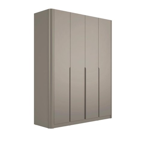 Guarda Roupa Casal 190cm com 4 Portas de Abrir 100% Mdf Cor:grigio