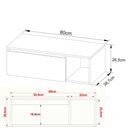Ver imagem 3 de Gabinete Banheiro Suspenso 80cm Multimóveis VCR10081 Branco