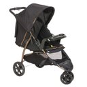 Ver imagem 1 de Carrinho de Bebê Passeio Reclinável Berço 3 Rodas de 0 Até 15kg Cross Trail Preto Cobre