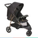Ver mais imagens de Carrinho de Bebê Passeio Reclinável Berço 3 Rodas de 0 Até 15kg Cross Trail Preto Cobre