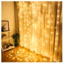 Ver imagem 1 de Cascata Cortina de Natal 780 Led Luz Amarela 8 Funções 5x3m 220v