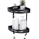 Ver imagem 1 de Suporte de Canto Banheiro 2 Prateleiras Box Organizador Shampoo Condicionador Sabonete Decoraçao Mul