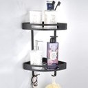 Ver imagem 4 de Suporte de Canto Banheiro 2 Prateleiras Box Organizador Shampoo Condicionador Sabonete Decoraçao Mul