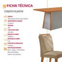 Ver imagem 6 de Mesa de Jantar Diane Tampo 120cm Mdf Canto Copo e 4 Cadeiras Melissa Moderna Mobilia
